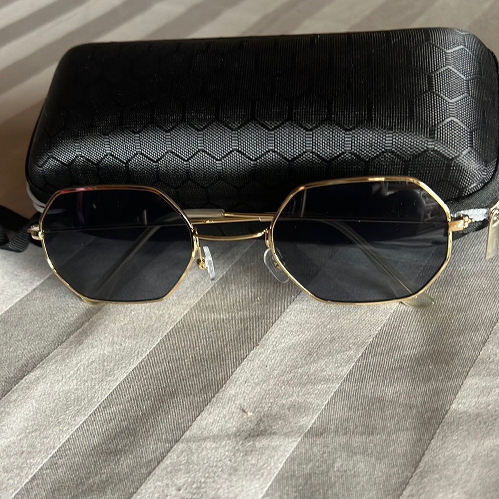 Gold rimmed Sunglasses